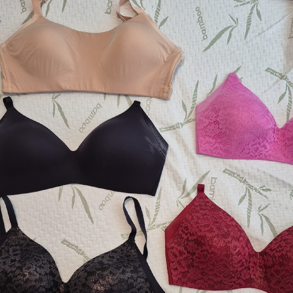 Knix Women's Bra Collection - Black, Pink, Tan